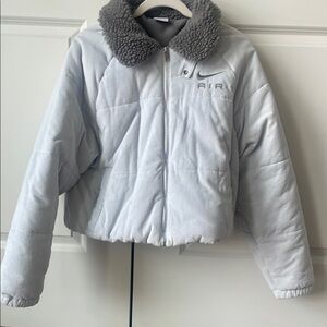 Nike Air Gray Crop Puffer Jacket